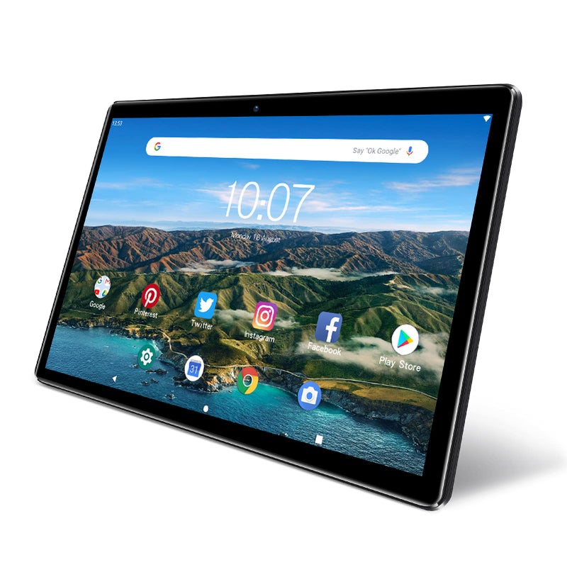 PRITOM Android Tablet 10 inch, M10, 64GB Android Tablet, 10.1 inch IPS HD Touchscreen, GPS, FM, Quad-Core Processor, Dual Camera,Wi-Fi - Image 1